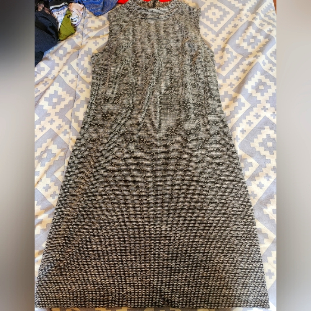 Tahari Grey Polyester and Cotton Dress